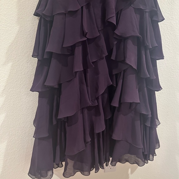Bicici & Coty purple Formal Strapless Dress-Small ruched ruffle - Picture 3 of 8